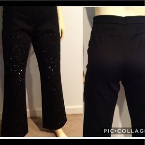 Ribkoff Trends Cut Out Bead Embellished Pants